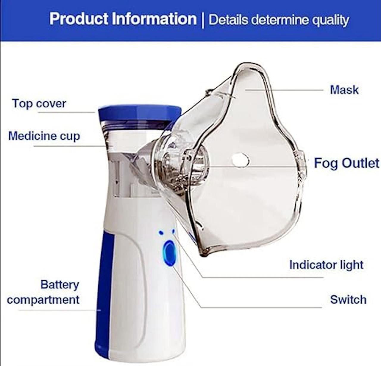 Mini Portable Mesh Nebulizer Machine,(original)For Adults and Kids,