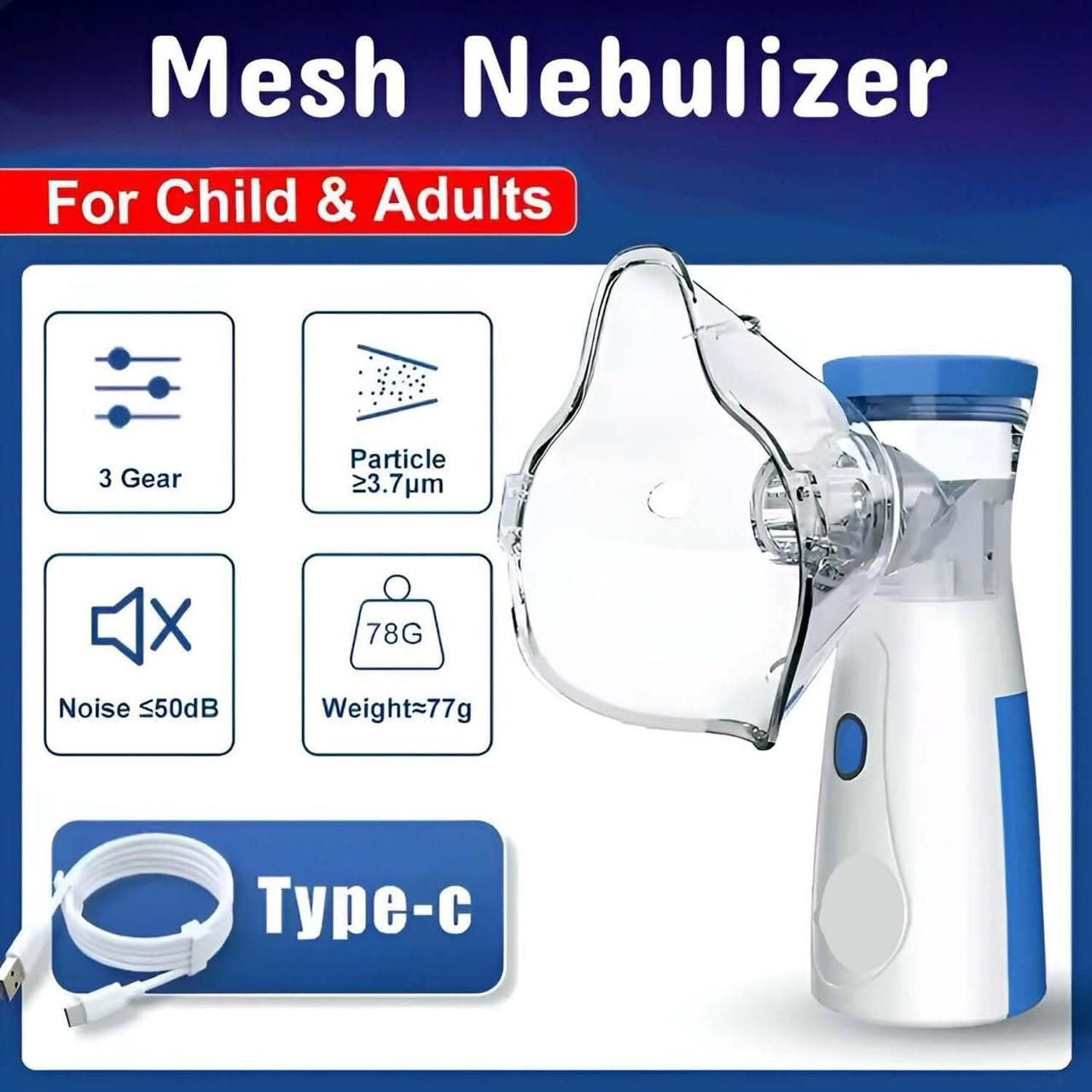 Mini Portable Mesh Nebulizer Machine,(original)For Adults and Kids,