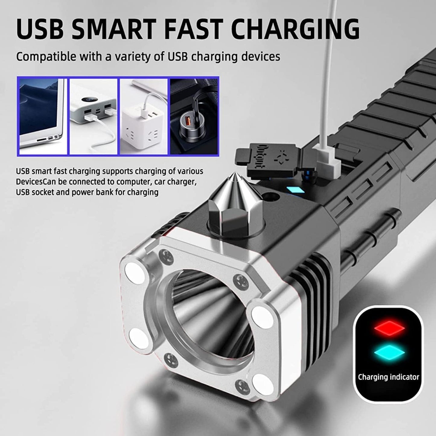 High Power 3W Torch Lights Rechargeable