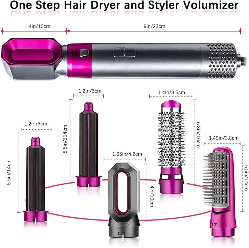Straightener Brush Blow Dryer | 5 in 1 Multifunctional Hair Dryer