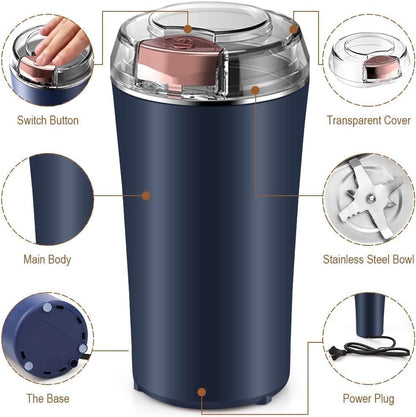 Portable Electric Grinder(250 ML) Spice & Coffee Bean Grinder