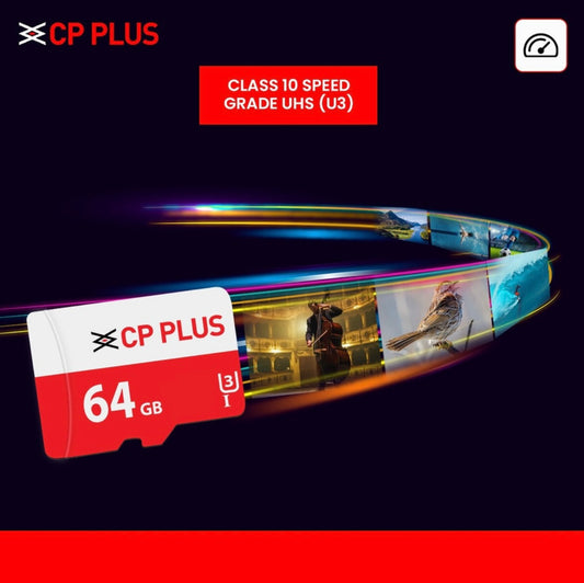 CP PLUS CP-NM64 64 GB MicroSD Card Class 10 70
MB/s Memory Card Compatible with Camera, Mobile, Tablet