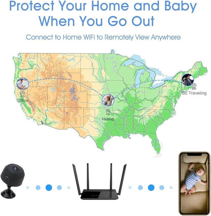 Wireless HD Camera |  Full HD Wi-Fi Wireless Security Camera| A9 1080P Mini Hidden Spy Camera |