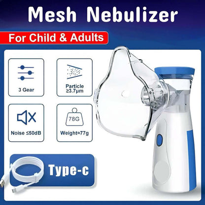 Mini Portable Mesh Nebulizer Machine,(original)For Adults and Kids,